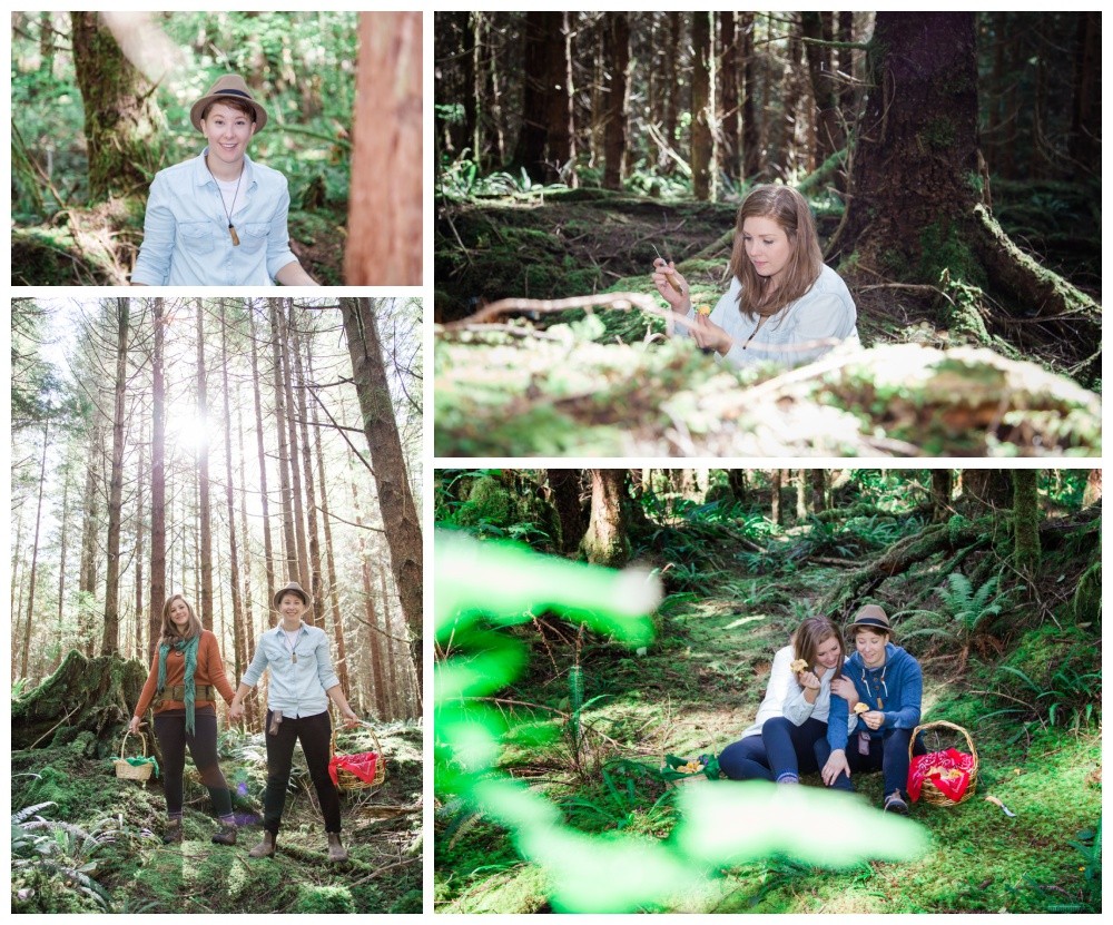 PNW forest engagement session lgbt