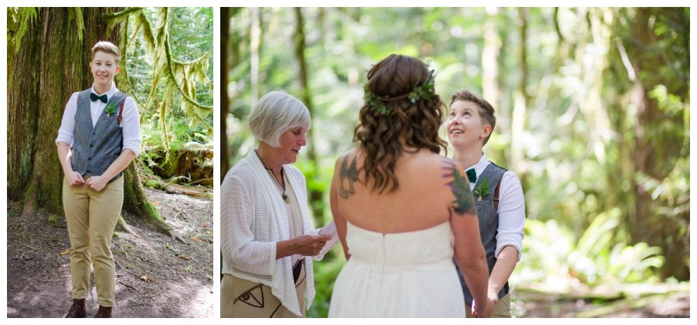 Intimate forest wedding in squamish bc