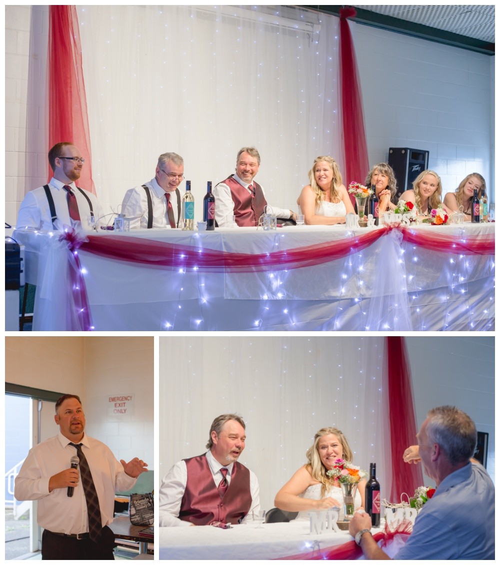 Speeches at comox legion wedding