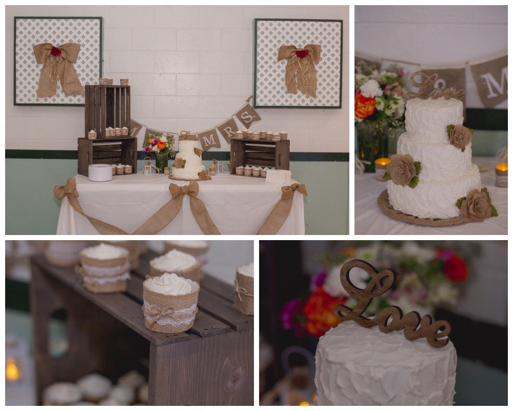 Wedding cake and desserts table