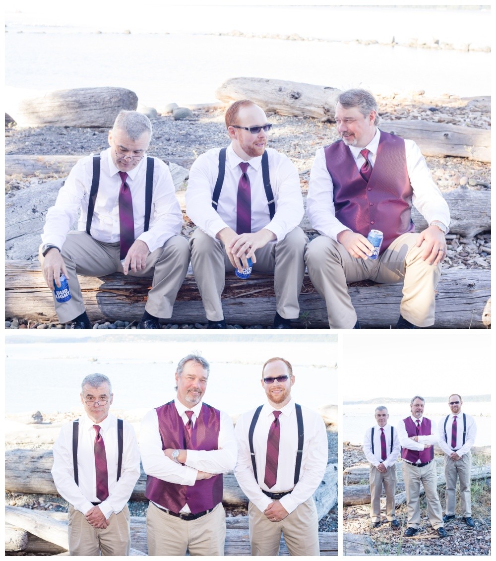 Groomsmen photos on the beach