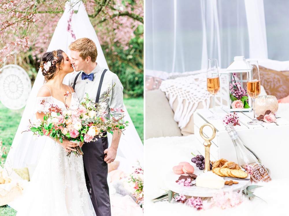 Cherry blossom elopement