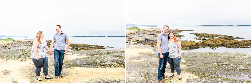 Colourful photos of a couple a vancouver island beach