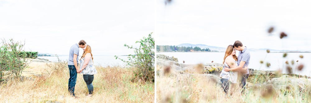 Bright and airy wedding engagement photos on Vancouver Island